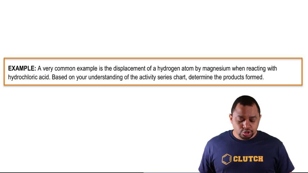 Activity Series Chart Example