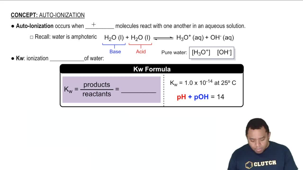 Auto-Ionization and Kw
