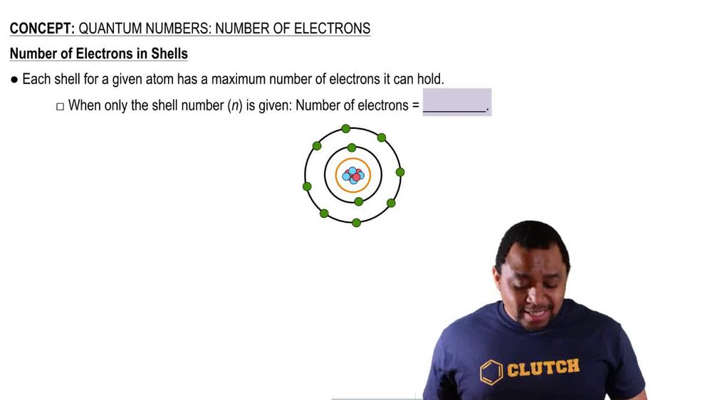 Number of Electrons in Shells