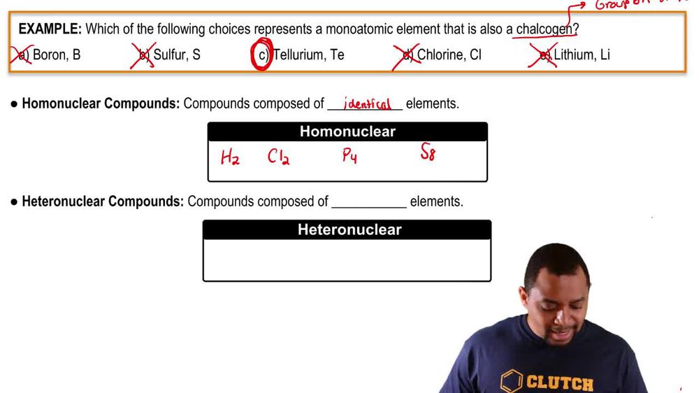 Homonuclear vs. Heteronuclear Compounds