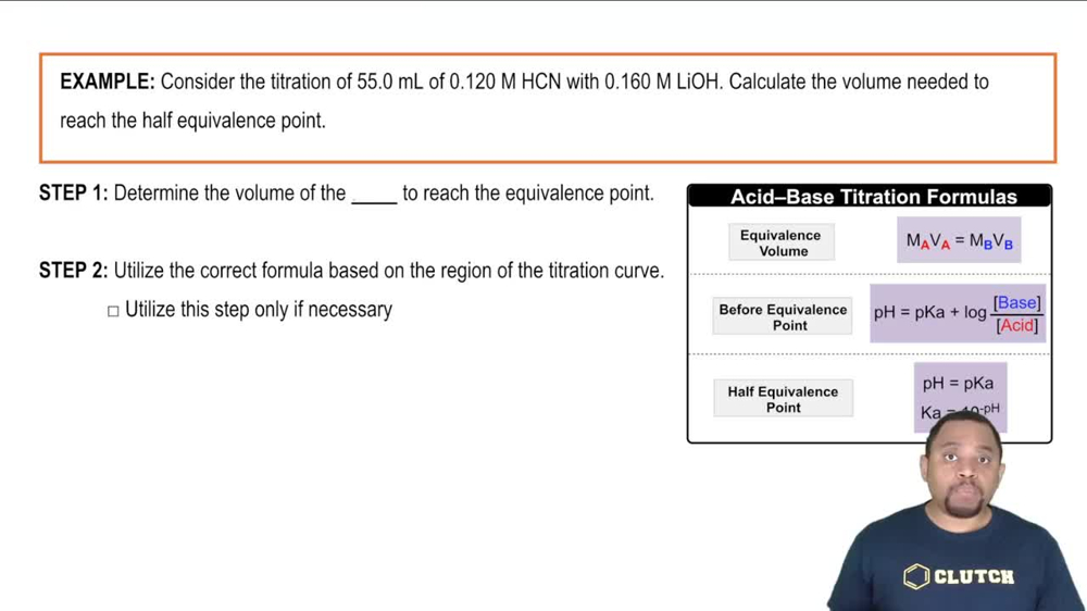 Acid-Base Titration Formulas Example