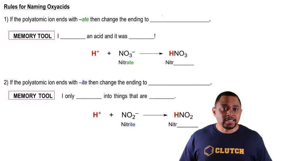 Rules for Naming Oxyacids
