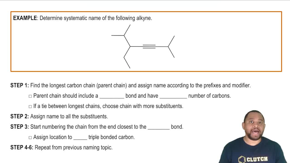 Naming Alkynes Example