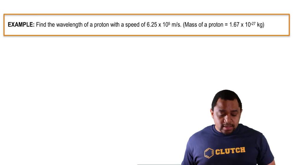 De Broglie Wavelength Example