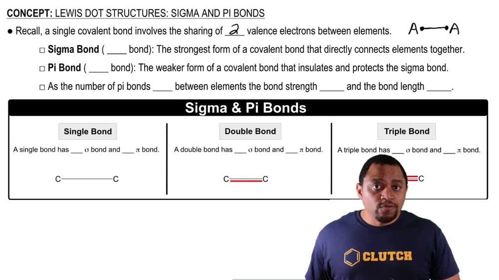 Lewis Dot Structures: Sigma & Pi Bonds
