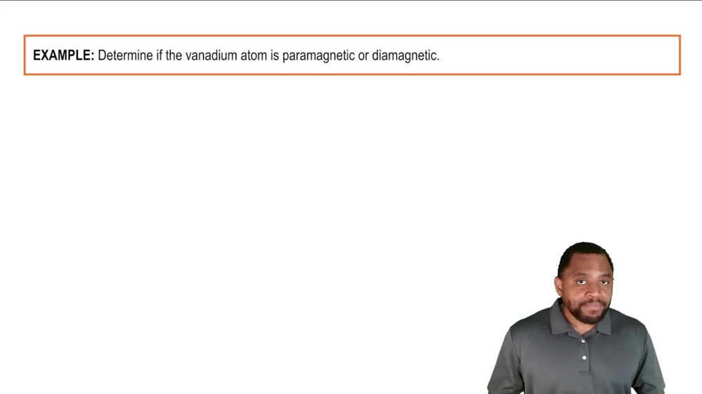 Paramagnetism vs Diamagnetism Example