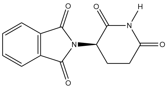 Chemical structure of thalidomide for predicting its enantiomer.