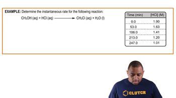 Instantaneous Rate Calculation Example