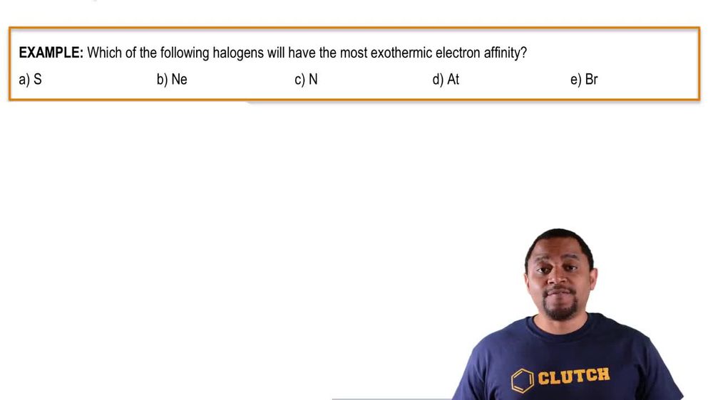 Electron Affinity Example