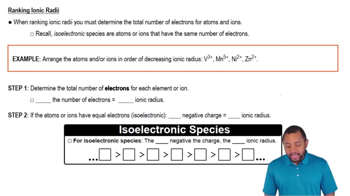 Ranking Ionic Radii