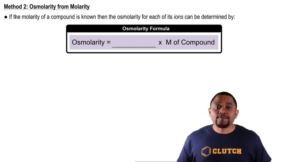 Osmolarity from Molarity