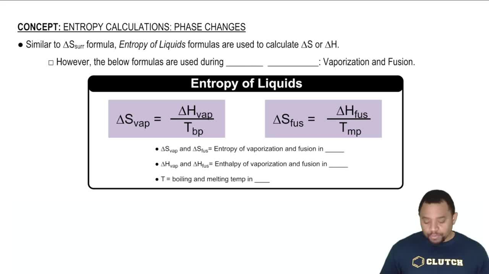 Entropy in Phase Changes
