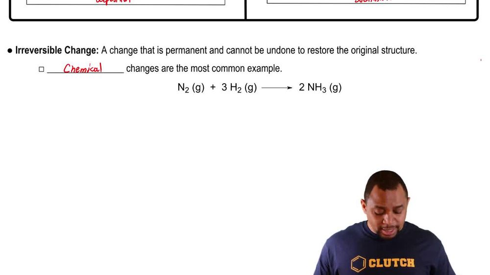 Irreversible Changes in Matter