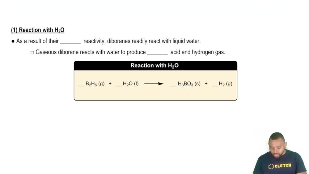 Reaction with H2O