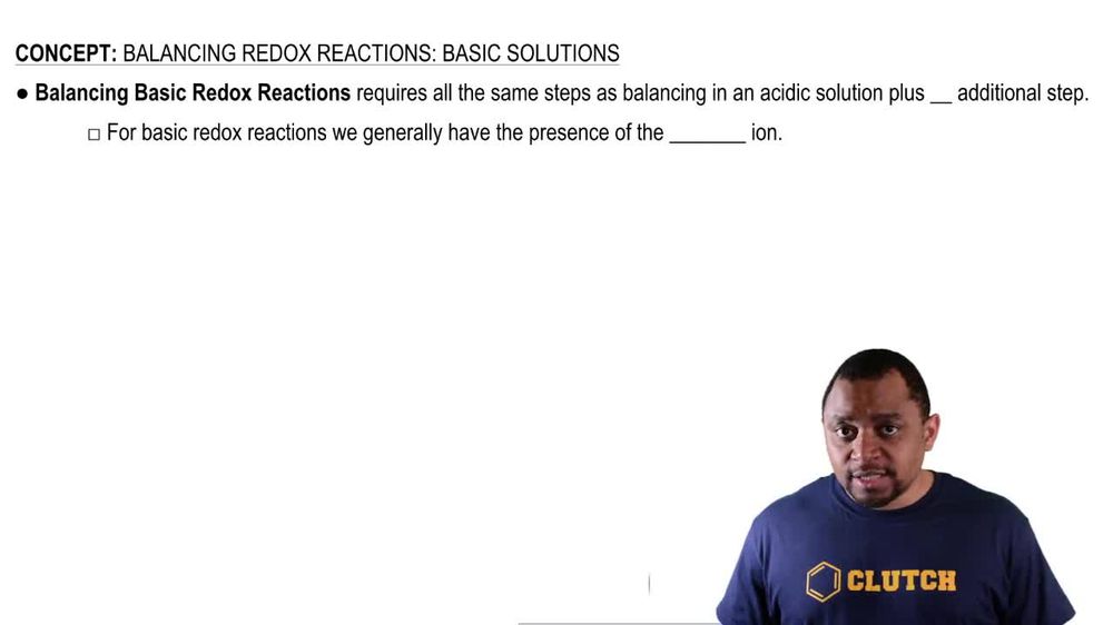 Balancing Basic Redox Reactions