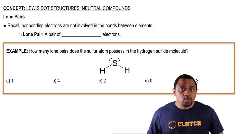 Lewis Dot Structures: Neutral Compounds Example 1