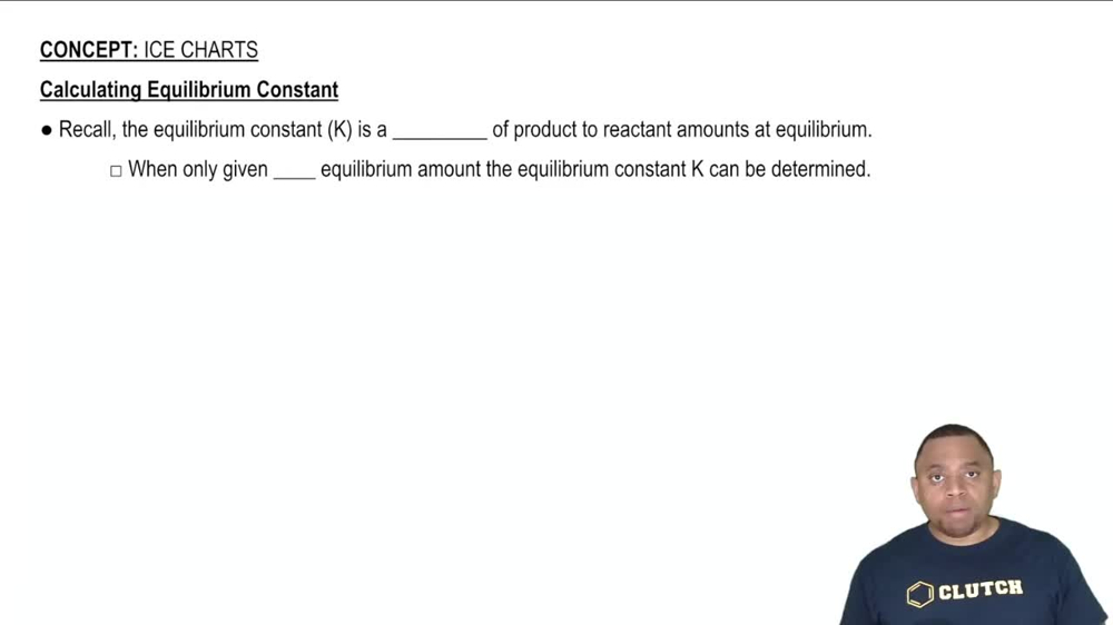 ICE Charts and Equilibrium Constant