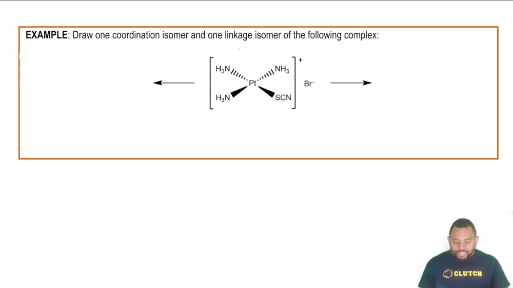 Isomerism in Coordination Complexes Example