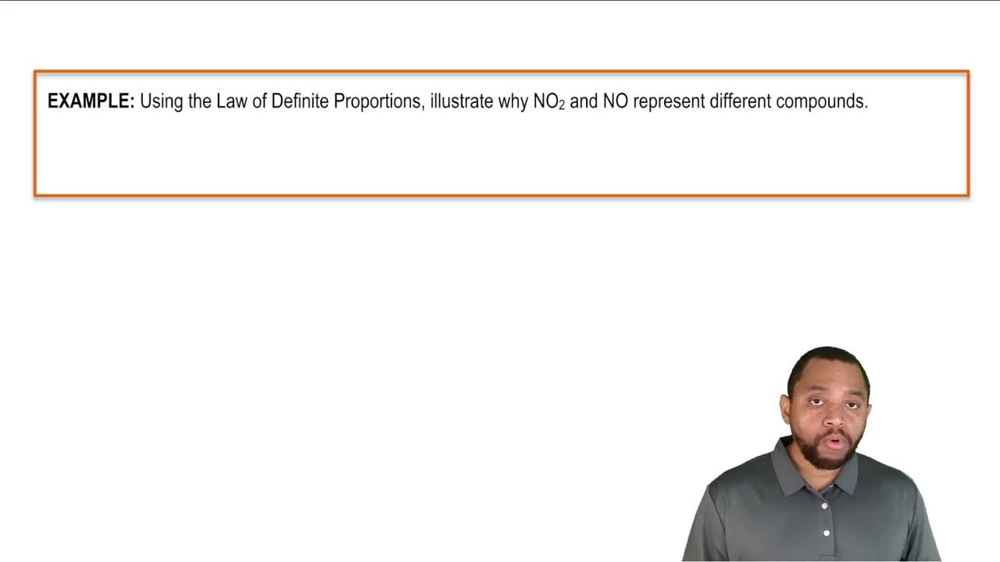 Law of Definite Proportions Example
