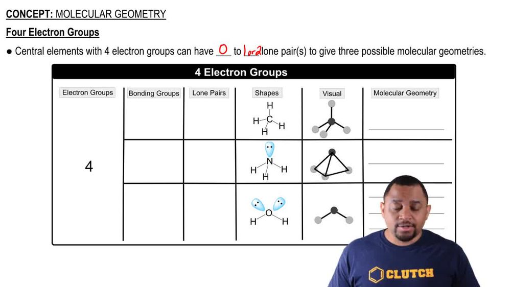 Molecular Geometry with Four Electron Groups 