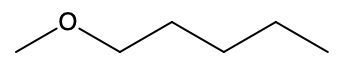 Chemical structure of an ether for naming practice in organic chemistry.