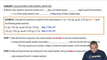 Overall Reaction Equilibrium Constant