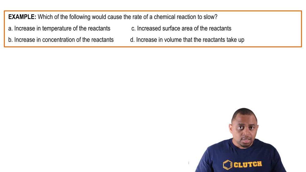 Factors Influencing Reaction Rates Example