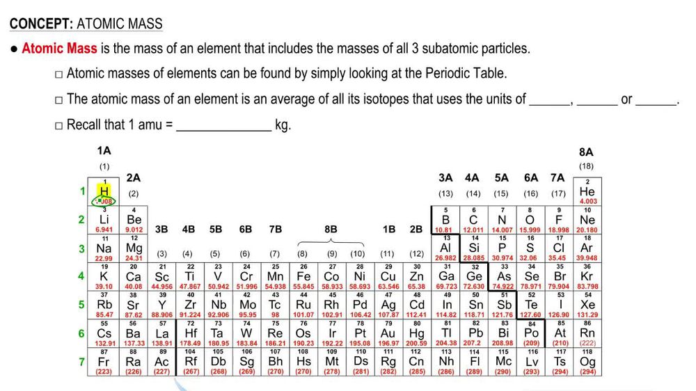Atomic Mass