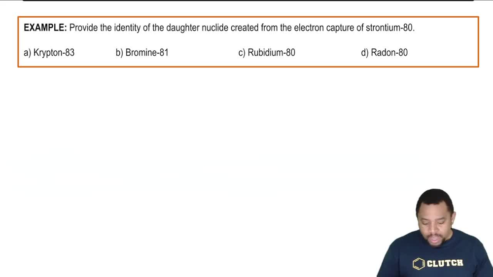 Band of Stability: Electron Capture Example