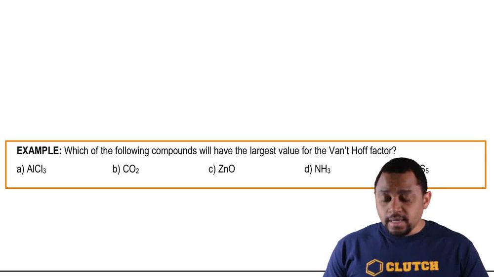 Van't Hoff Factor Example