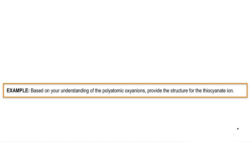 Polyatomic Ion Example