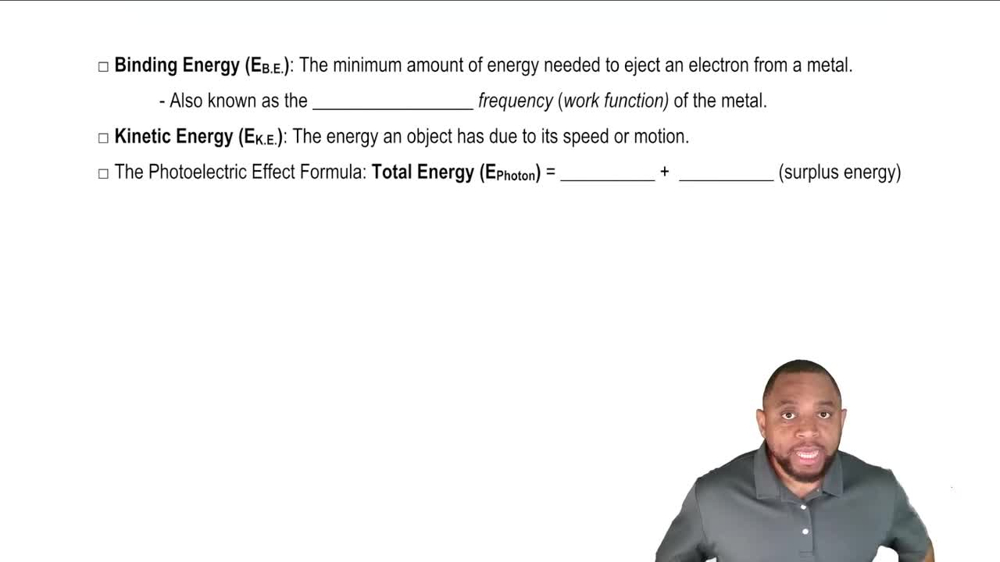 Photoelectric Effect Formula