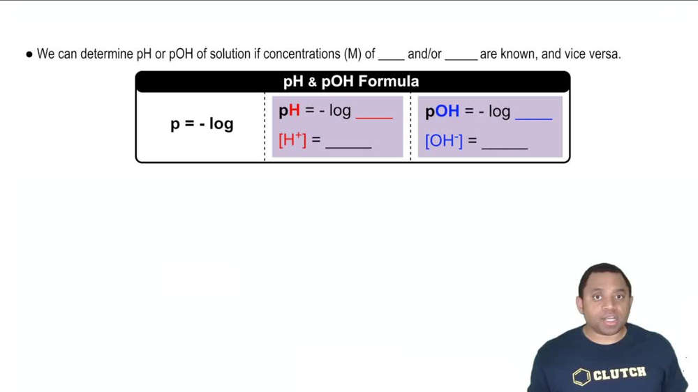 pH and pOH Calculations