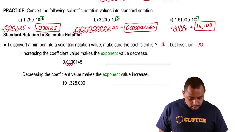 Standard Notation to Scientific Notation