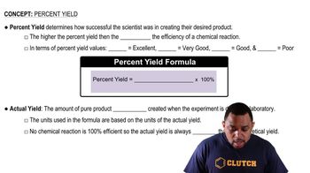 Percent Yield in Reactions