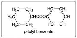 Product structure of p-tolyl benzoate.