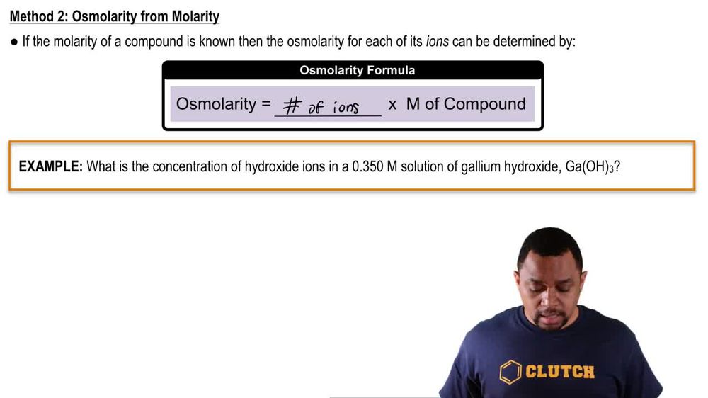 Osmolarity from Molarity Example