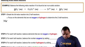 Redox Half Reactions Example