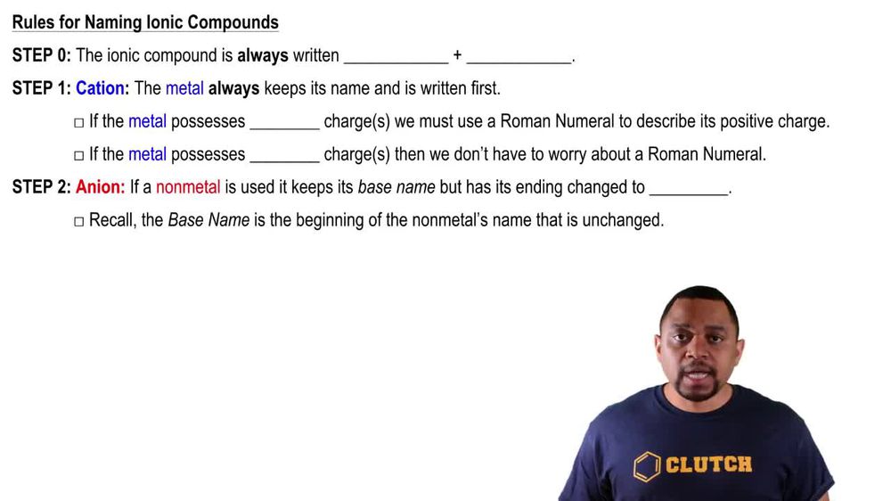 Rules for Naming Ionic Compounds