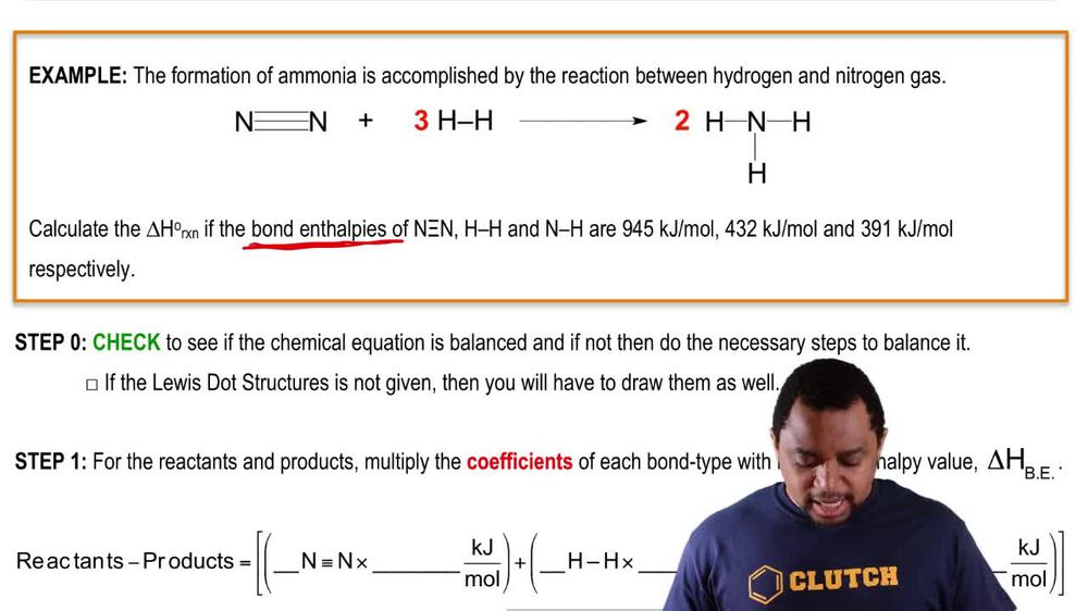Bond Energy Example 1