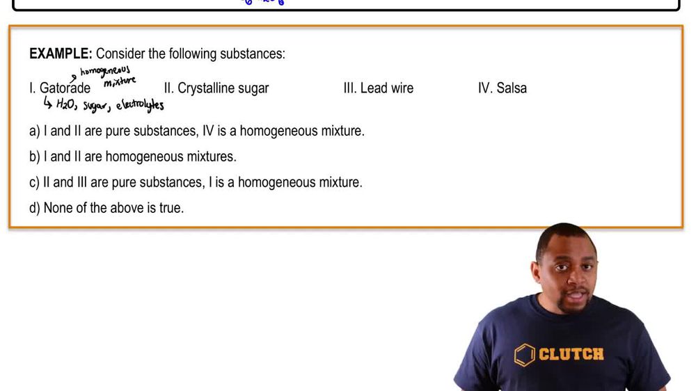Classification of Matter Example