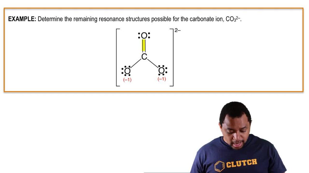 Resonance Structures Example 1