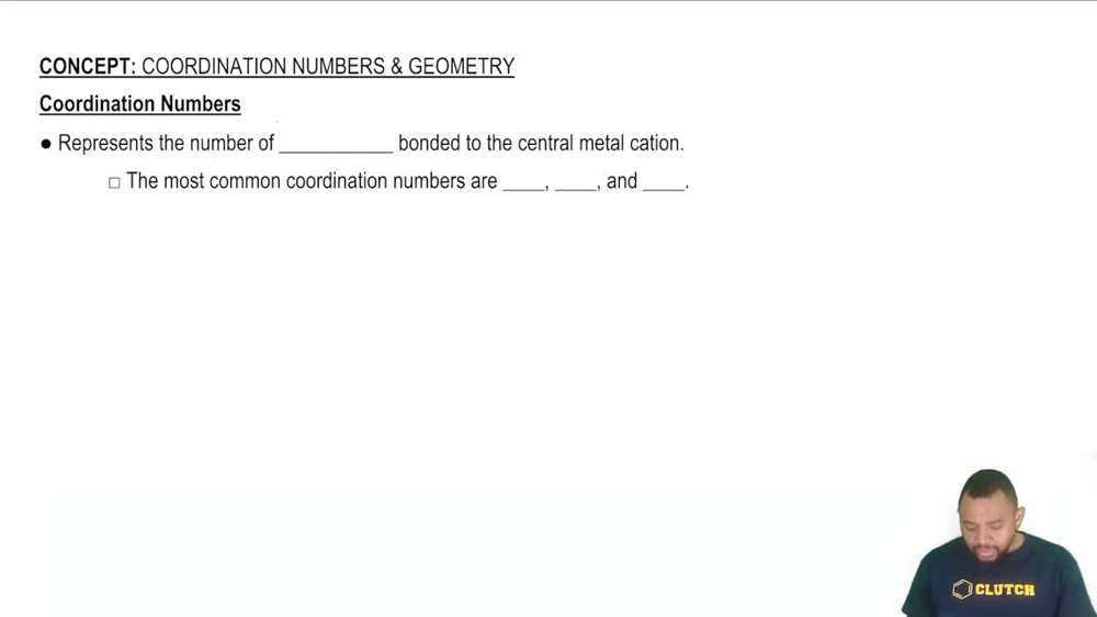 Coordination Numbers