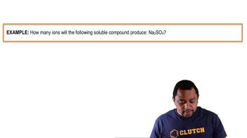 Solubility and Ions Example