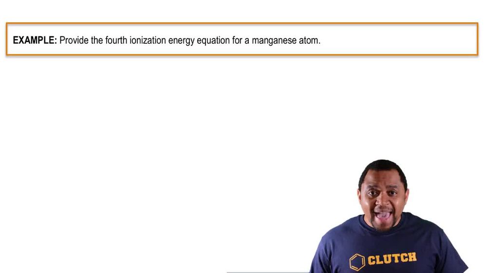 Successive Ionizations Example