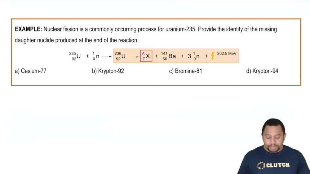 Band of Stability: Nuclear Fission Example