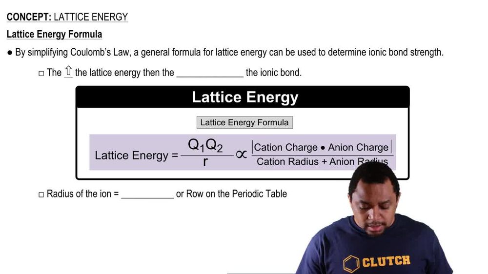Lattice Energy