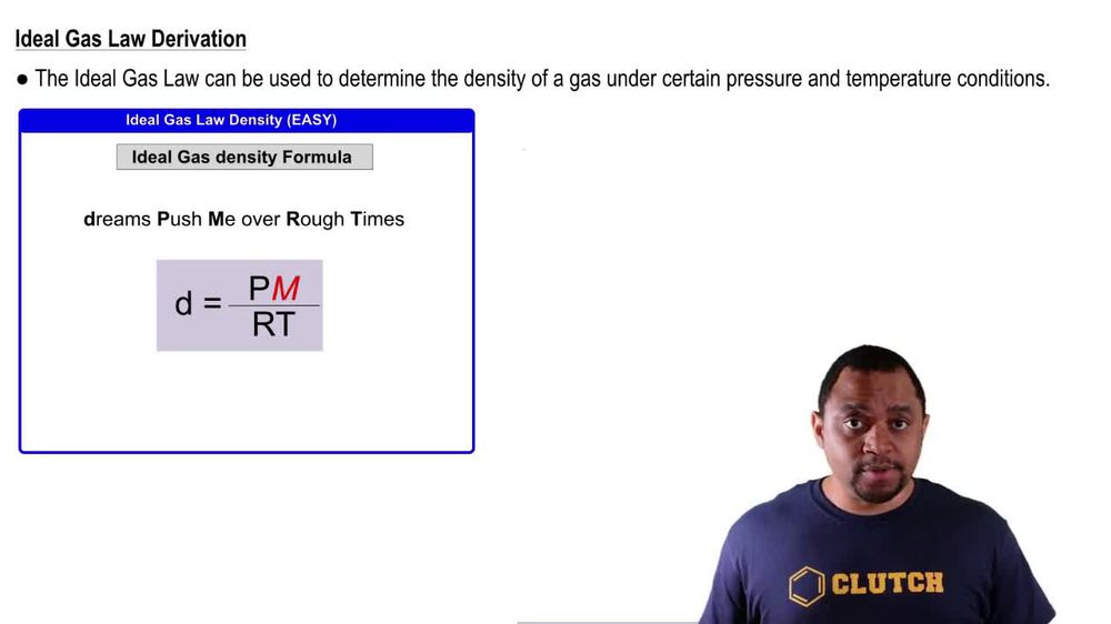 Density from Ideal Gas Law