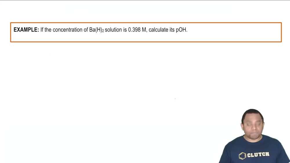 pH of Strong Acids and Bases Example