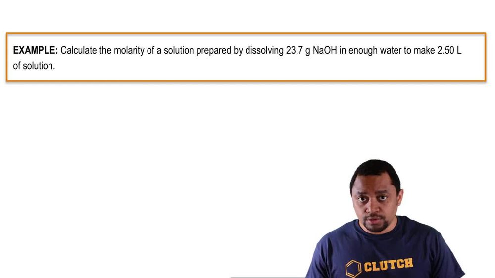 Calculate Molarity Example